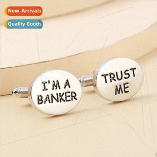 Trust Cufflinks Letter Shirt French Banker Oval New