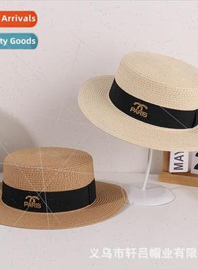 Spring Summer England retro lerary flat top bowler hat sunsc