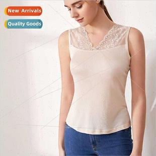 lk kn camisole undershirt T-shirt female mulberry silk V-nec