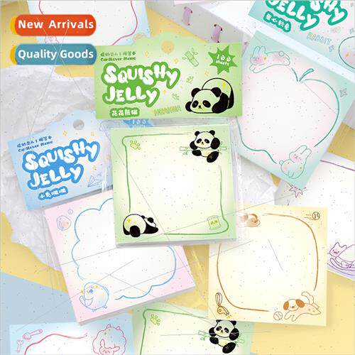 100 pcs of note book jelly pinch group cute student message