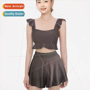 Korea ins wind spl three-piece skirt pants anti-glare swimsu