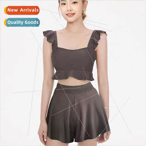 Korea ins wind spl three-piece skirt pants anti-glare swimsu
