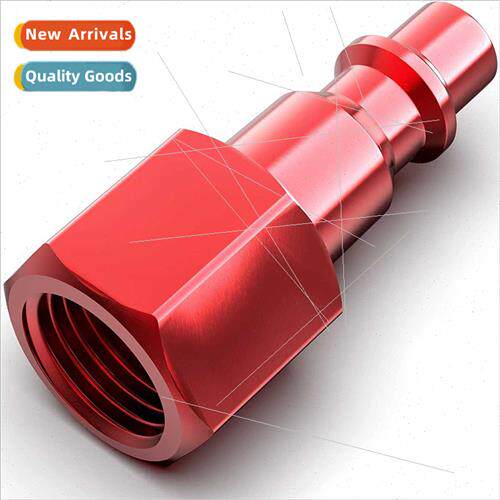 Aluminum oxidized red American 1/4 NPT female insert female