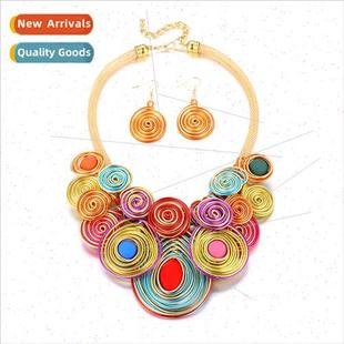 Set Tassel Handmade Europe Africa Necklace Jewelry nec Resin