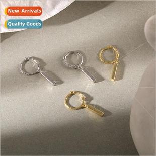 Earrings pendant 925 silver female ins new cold wind retro f