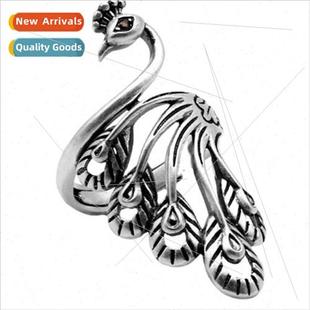 vintage peacock ring Ethnic niche old female hipster