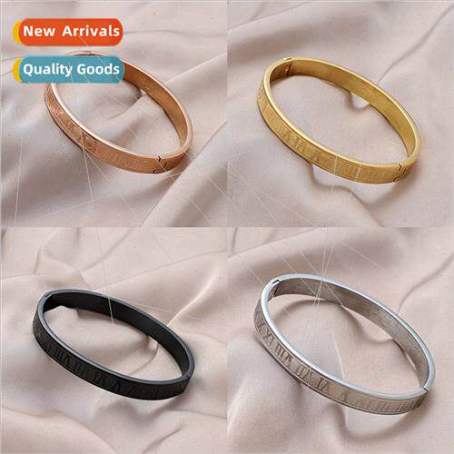 Tanium steel four colors ins niche bracelet men women Roman