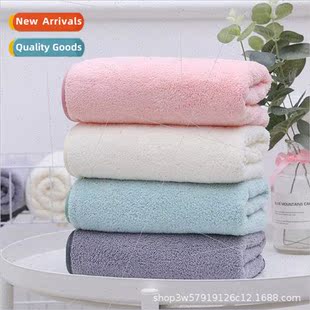 velvet household towel couple face Coral
