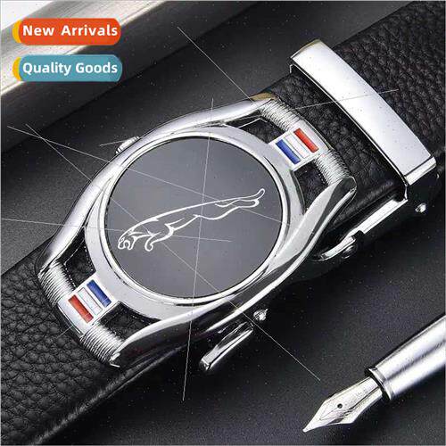 Men Belt Leopard Business Casual Automatic Buckle Belt Men