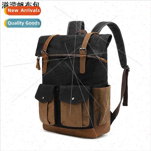 Canvas shoulder bag schoolbag outdoor travel computer bag ov