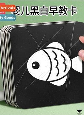 Black whe cards baby early education card newborn visual sti