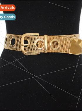 New metal women belt ladies fashion casual decorative metal