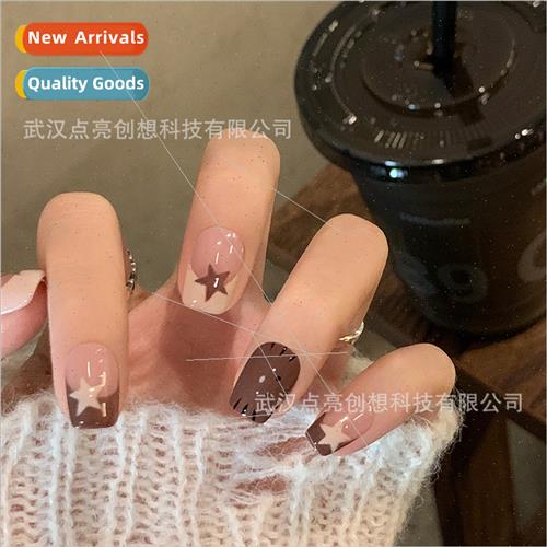 new Wearable Nail French Star Nail Patch Removable Nail Patc