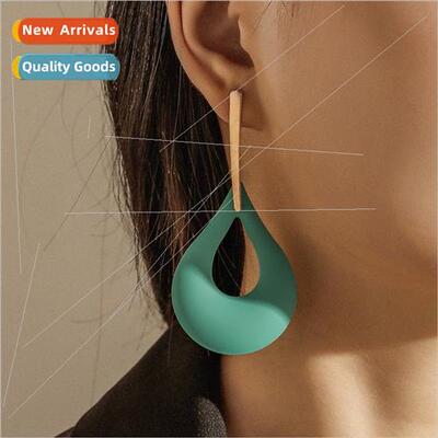 Europe fashion hollowed out droplets long earrings geometric