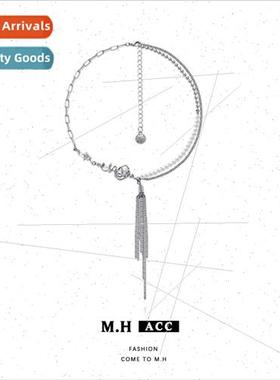 Pearl splicing alloy necklace female hundred fashion collarb