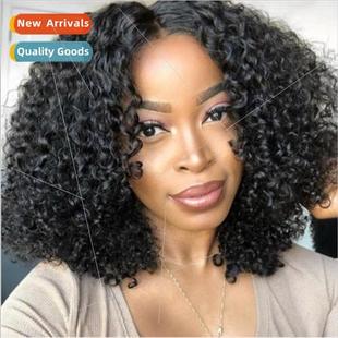 small curly head wig bang African fluffy Europe ladies