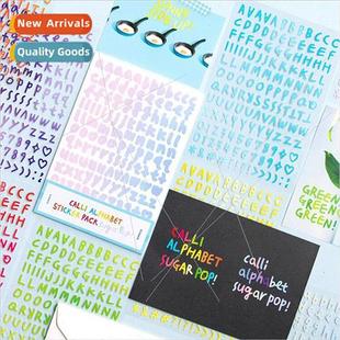 Korea gradient colorful stickers letters numbers whout marks