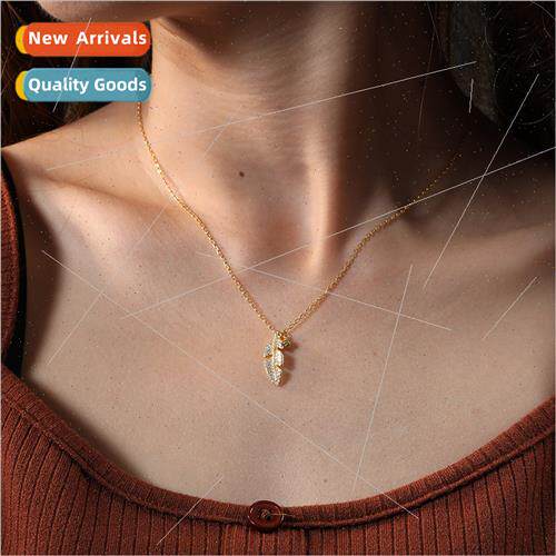 s925 silver necklace female Europe gold maple leaf necklace