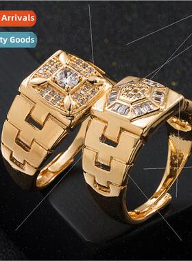 Europe fashion trend copper gold-plated zirconia micro-set r