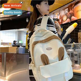 ears nylon shoulders Korea female rabb backpack students new