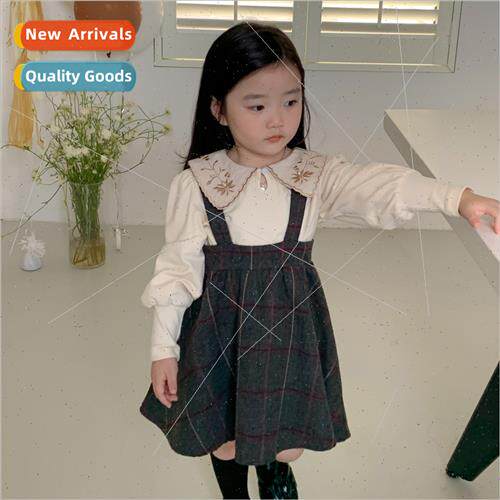 Korean girls childrens wear 2022 fall and winter new retro p