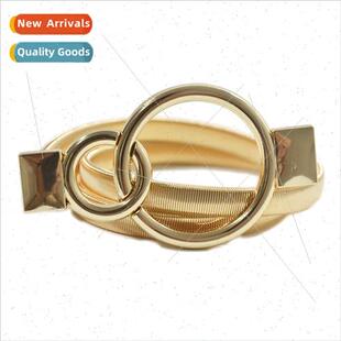 Women Spring Metal Waist Chain Fashion Casual Wear Double Ri