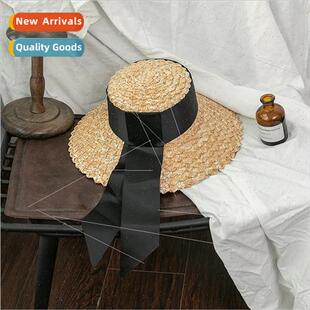 Korea hand-woven niche coarse straw angular fashion Hepburn