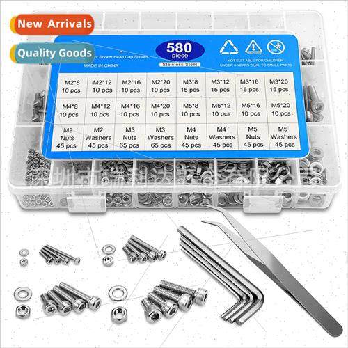 580pcs boxed screws 304 hexagon socket head cap screws nuts