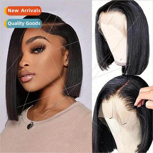 Europe fashion wig o head center parted short chemical fiber