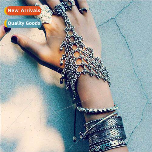 Europe fashion new money skeleton carved flowers mesh finger