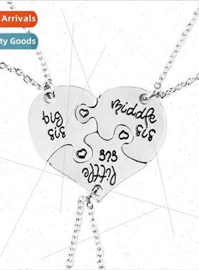 Europe ttle Middle Big ster Geometric Puzzle  ster Necklace