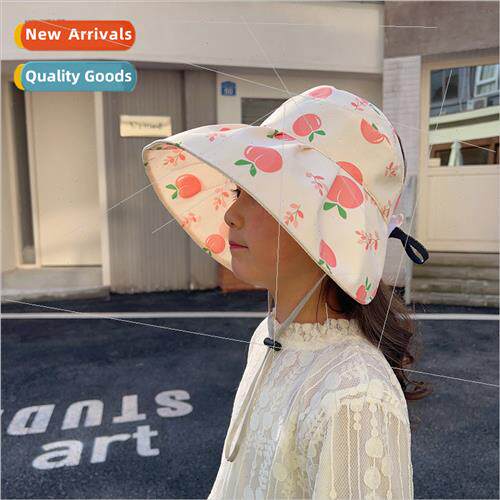 Spring summer thin children hats baby fru printing hollow to