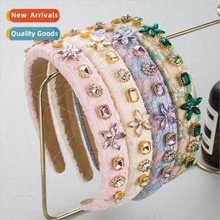 rhinestone Korean premium Hair lace fashion sense fabr bands