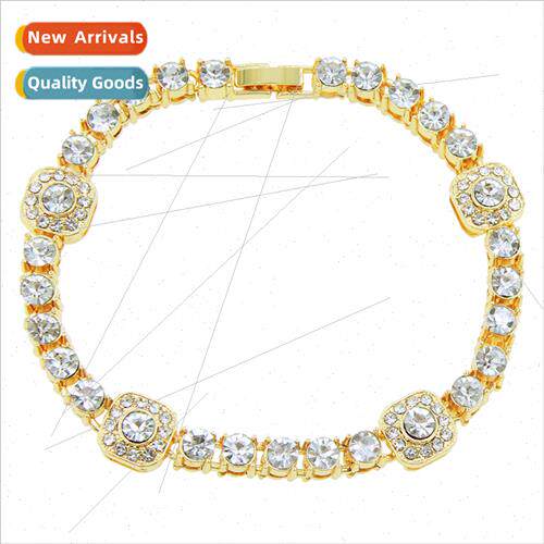 Europe hip-hop full diamonds cool splicing bracelet bracelet