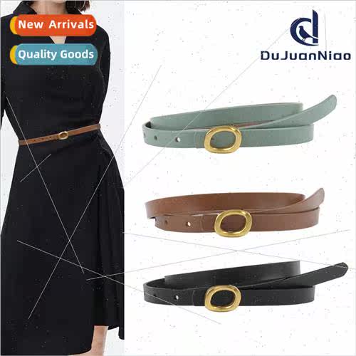 2023 leather belt ladies jeans belt female  summer simple hu