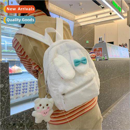 Autumn winter furry  cartoon plush small backpack new commut