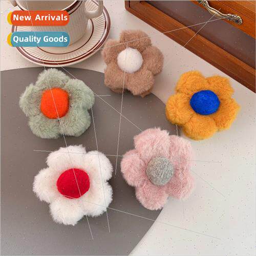 Plush flower scratch clip female senior sense back head medi