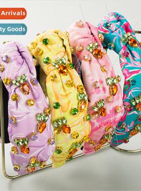 Hair bands printed fabric hand-stched high cranial top headb