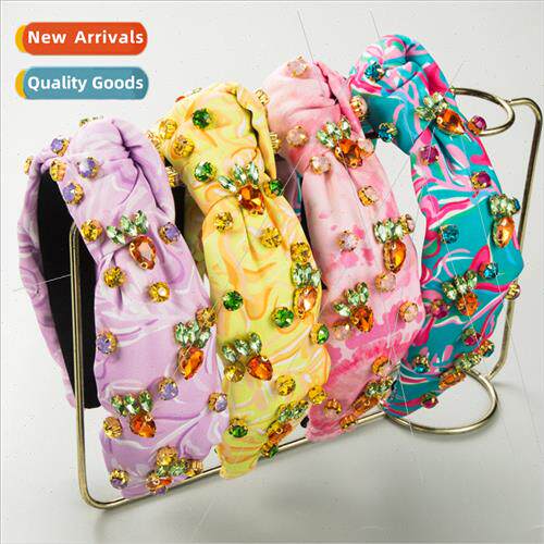 Hair bands printed fabric hand-stched high cranial top headb