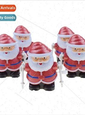 Winding Skiing Santa Claus Model Clockwork Toys Christmas s