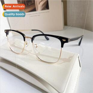 Senior sense science technology men half frame glasses myopi