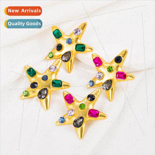 Europe earrings female antique retro court rustic gold earri