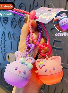 big ears fox dream rabbit luminous night light keychain cute