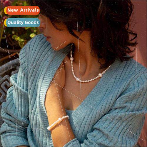 Europe celebry ins ba pearl necklace female elastic bracelet