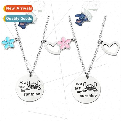 Japanese anime star baby around Stch necklace alloy simple d