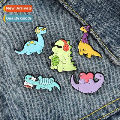 New colorful dinosaur series brooch cartoon cute music dinos