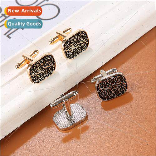 Classic Vintage Roman Floral Cufflinks Fashion Men Shirt Cuf