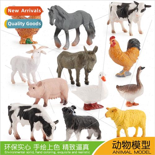 Mini chickens ducks geese pigs cows sheep horses dogs model