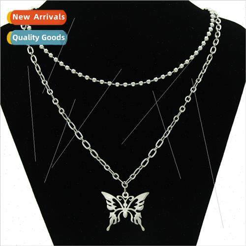 Europe ins tanium steel double layer bead chain hipster neck