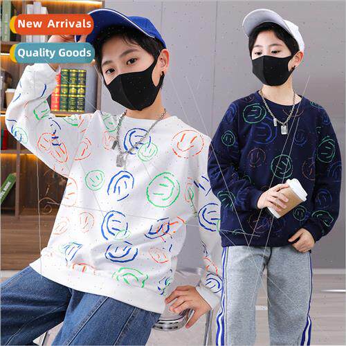Children sweater boys spring autumn long-sleeved middle larg